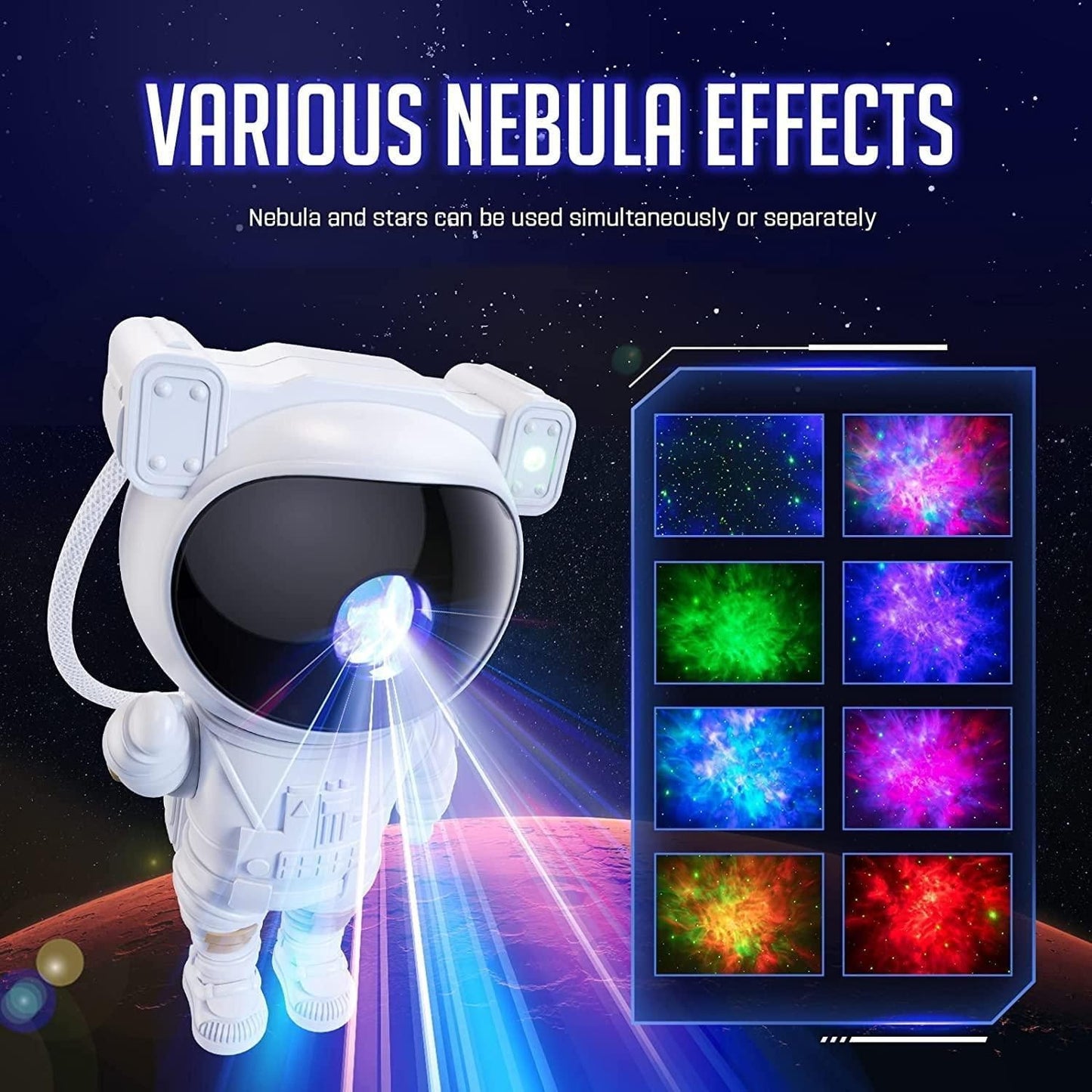 Nebula Night Explorer™ – Astronaut-Themed Galaxy Projector with Remote & LED Modes