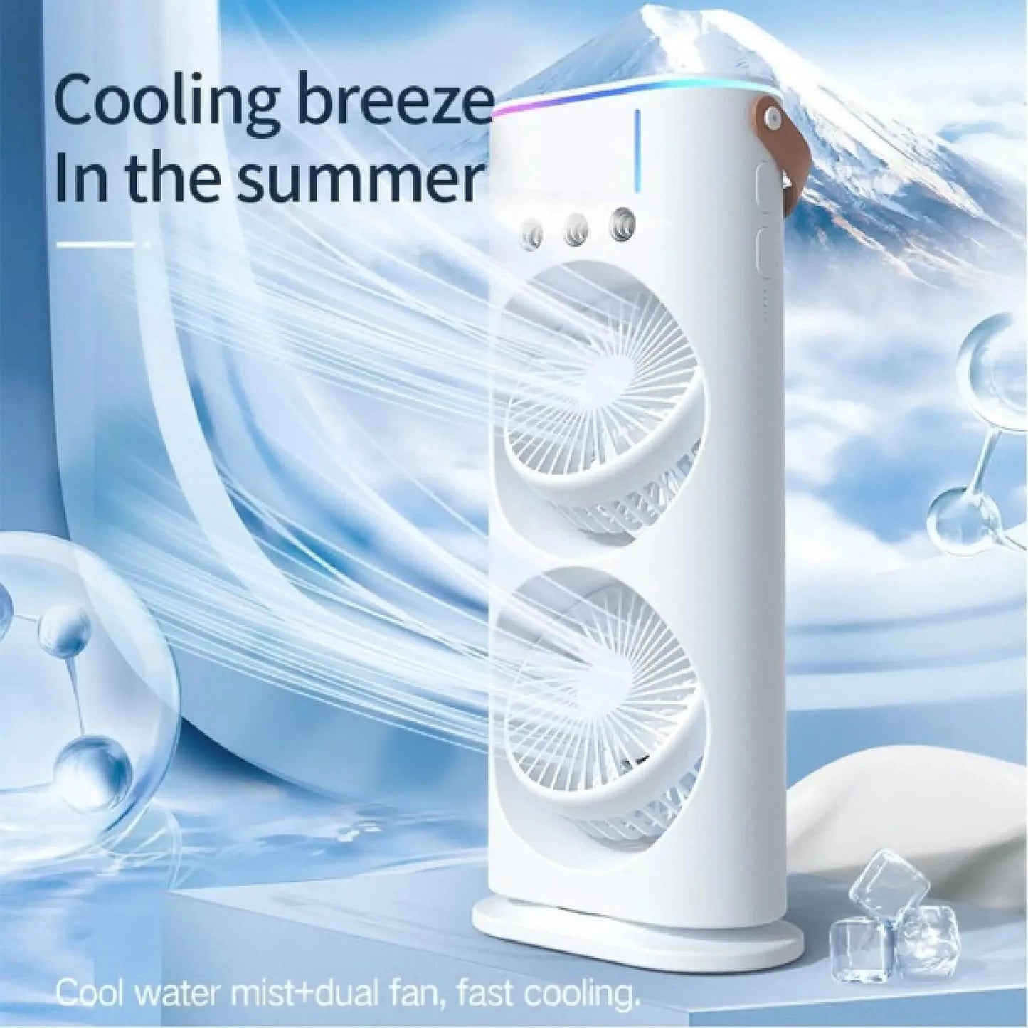 GameCooler™ Dual Blade Tower Fan for Desk & Gaming Setup.