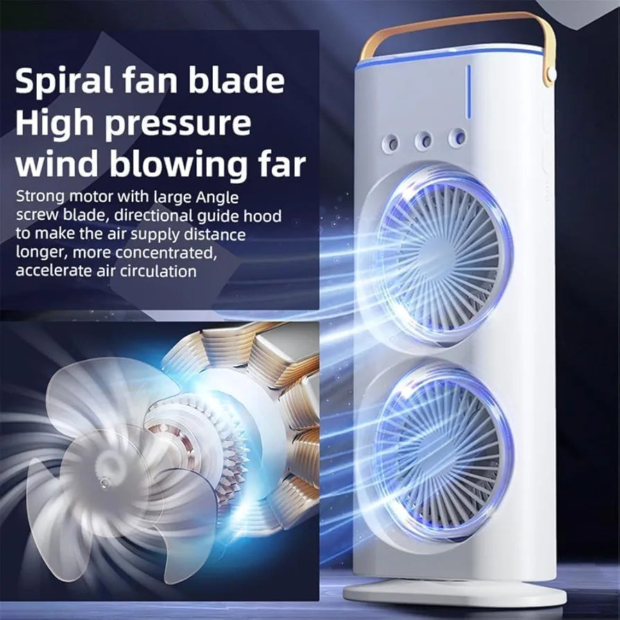 GameCooler™ Dual Blade Tower Fan for Desk & Gaming Setup.