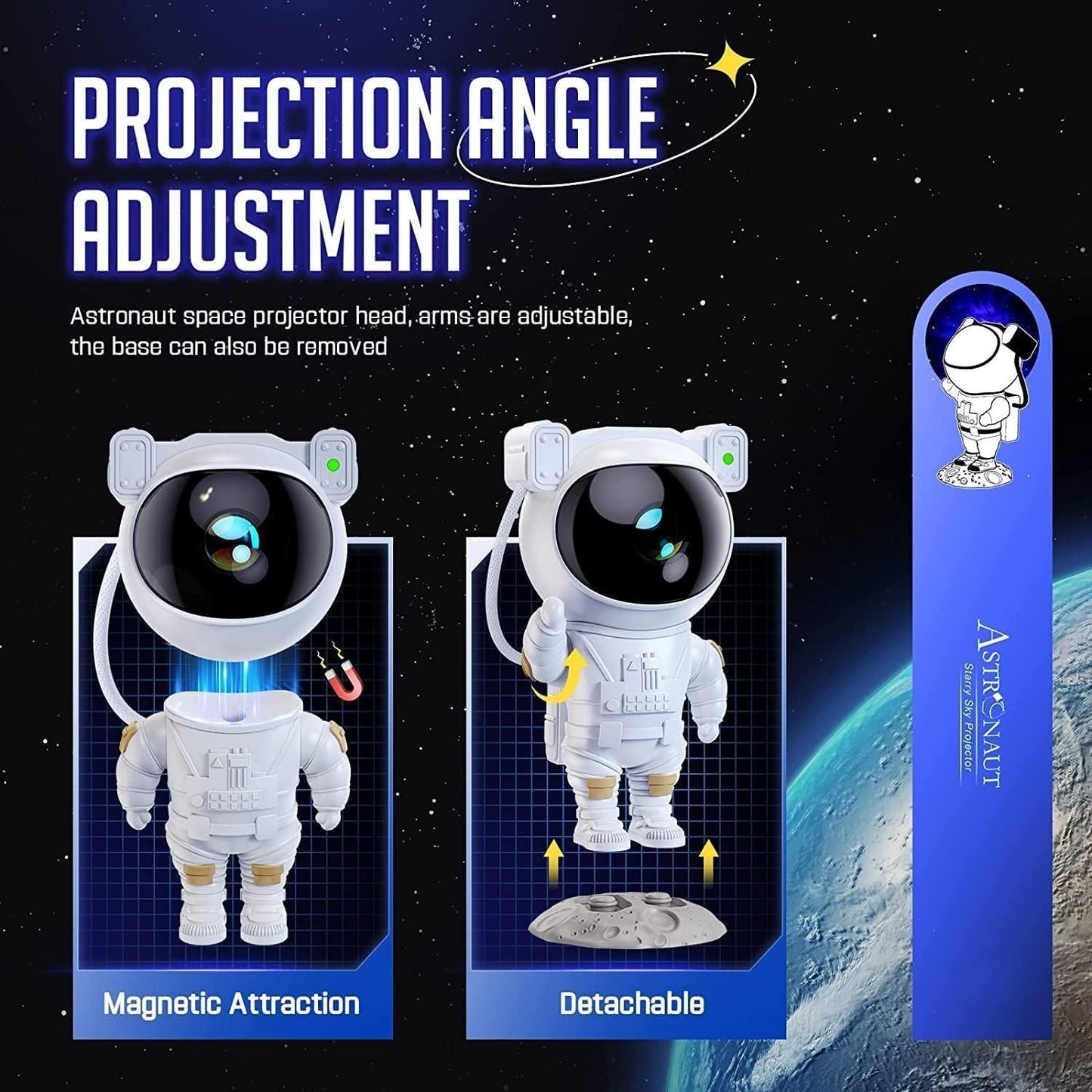 Nebula Night Explorer™ – Astronaut-Themed Galaxy Projector with Remote & LED Modes