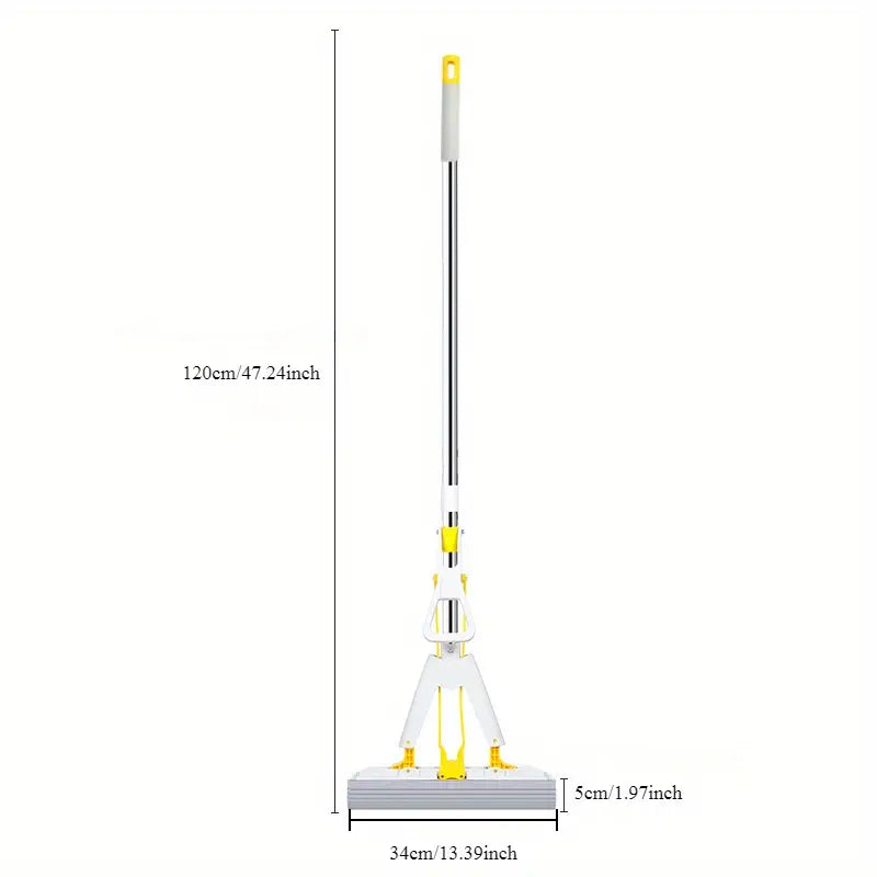 CleanMate Pro™ – Foldable 360° Rotating Squeeze Mop for Every Surface