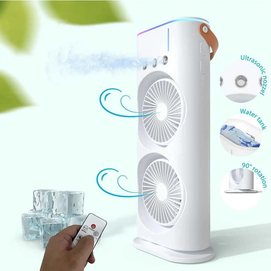 GameCooler™ Dual Blade Tower Fan for Desk & Gaming Setup.